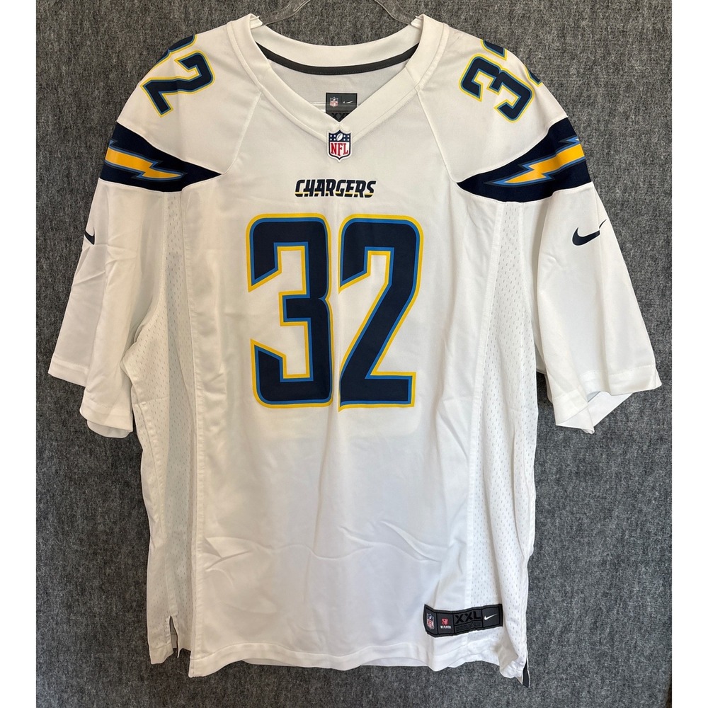 Nike NFL Los Angeles Chargers Eric Weddle 32 Jersey White XXL Mens On Field